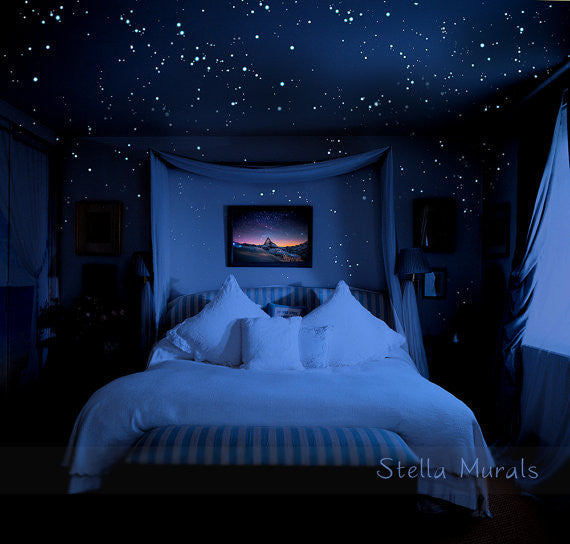 Glow in the Dark Star Stickers | 200 - 1000 Stickers | DIY 3D Glow in Dark Star Ceiling | Super Bright, Realistic Night Sky | Free Shipping
