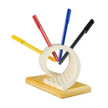 Wool Felt Pen/Pencil Holder Desk Accessory - 100% Wool Felt, Wood Base, Desk Decoration, Desk Organizer