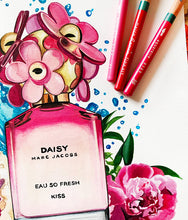 Perfume illustration, Perfume print, Marc Jacobs daisy, Fashion illustration, Fashion sketch, Fashion girl art, Perfume bottle art